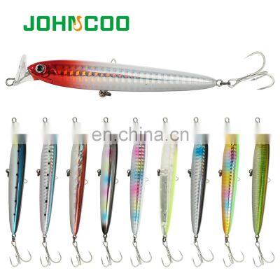 JOHNCOO Rocket Bait Sinking Bass 95mm 75mm Wobbler Pencil Lures Artificial Bait Stickbaits Fishing Lures