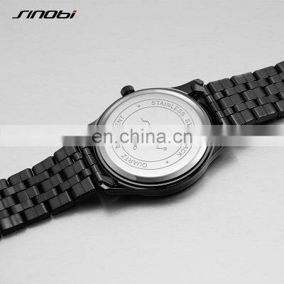 Sinobi Charming S9832G/L Trendy Unique With Full Stainless Steel Band Couple Watch Quartz Waterproof Watches photo-3