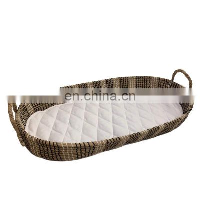 Best Seller Baby Changing Basket Handmade from Seagrass high quality Storage basket Woven vietnam supplier