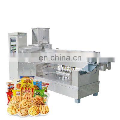 Corn Chips Extrusion Line Automatic Puffed Fried Snacks Food Machine Bulges Chip Machine