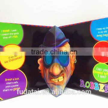 FDT customizes full color children 3D pop up book printing