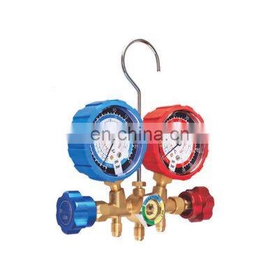 CT-536 H Brass Manifold Gauge Set HVAC refrigeration system auto air conditioner AC Charging R134A R22 R12 manifold gauge set