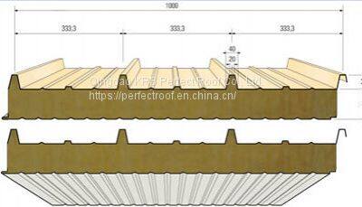Metal Rock Wool Sandwich Roof Panel Wall Panel / Rockwool Panel photo-2
