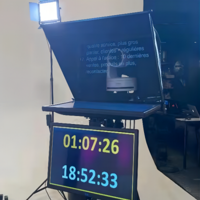 Simar Best Selling 20/22/24/27/32 Inch Self-reversing Flip Monitor M-ZYS20/22/24/27/32 Teleprompter Include Software ,flight Case