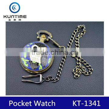 mechanical pocket watch with owl design quartz pocket watch kids pocket watch