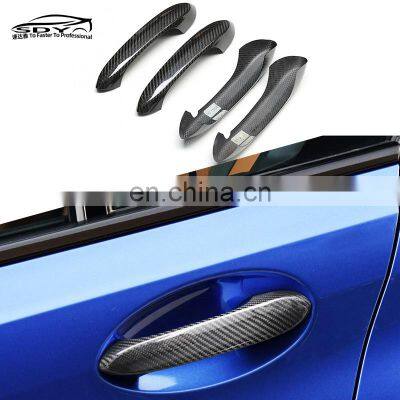 G20 G22 G23 Dry Carbon Fiber Door Handle Grip Cover For BMW 3 Series G20 4 Series G22 G23 photo-2