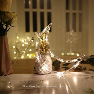 LED String Christmas Suction Cup Lights - Battery-Powered, Santa/Elk for Party & Home Decoration