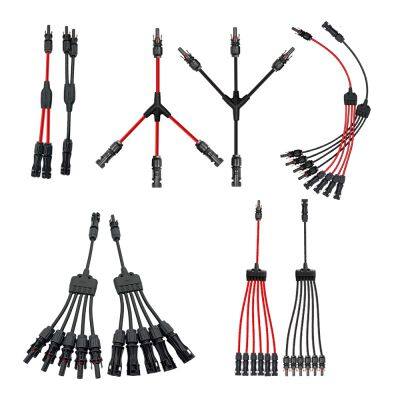 Solar DC Y Cable Harness 1500V 2 in 1 Panels Parallel Branch Wire Solution 45A 50A