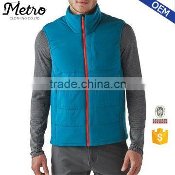 Good Quality Mens Plain Blue Warm Quilted Vest