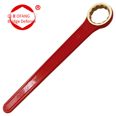 Explosion-proof Straight-handle Single-head Box-end Wrench, Qiaofang Brand, Made of Beryllium Bronze and Aluminum Bronze, Non-sparking Tool