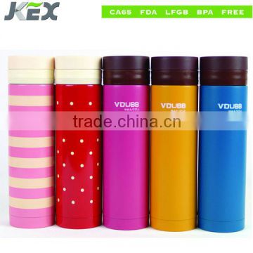 Pretty stainless steel thermos flask with color coating