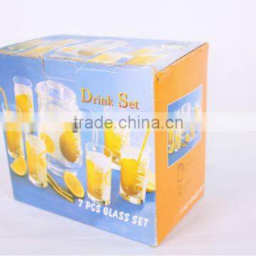 Cheap Glass Water Pitcher and Tumbler Drinkware Set