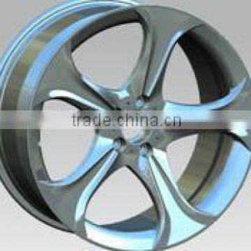 5 holes 17 inch aluminum alloy wheels in fasionable finishing rim