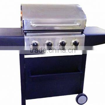 CSA & CE approved butane bbq gas grill with side burner and regulator and hose