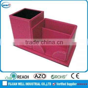 decorative pu leather DIY pen holder wholesale