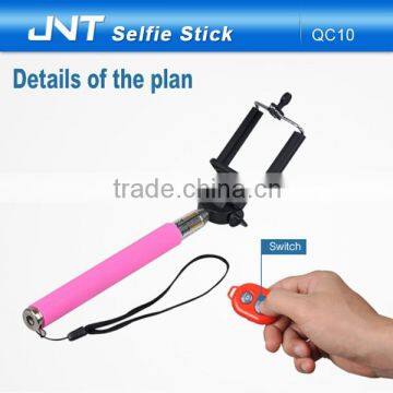 mobile phone selfie stick With Bluetooth Shutter Button For iOS and Android Phones