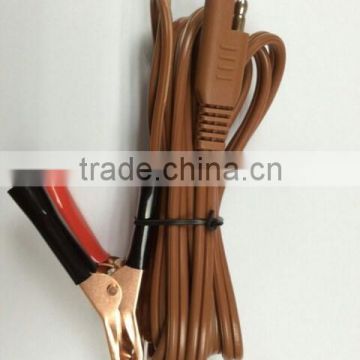 Brown color UL SPT-2 18AWG 1830mm with SAE and 30A clamp power cable