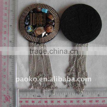 Bead & Metal Sew on Patch Beaded Applique 1pc