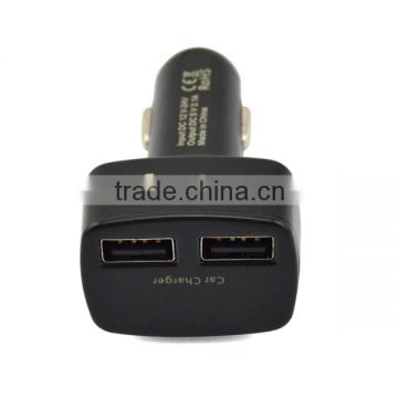 PTTC display voltage mobile phone dual usb car charger for ipad