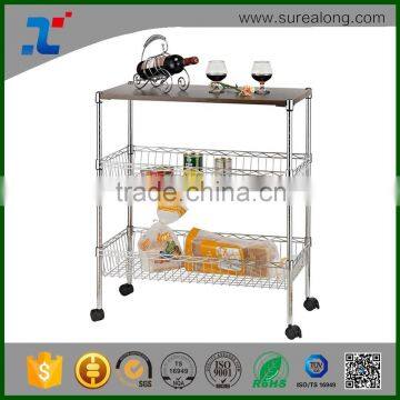 SUREALONG Easy to assemble Steel Chrome wire corner shelving