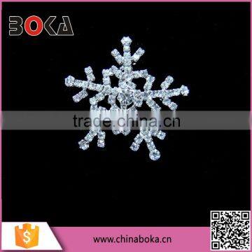 Wedding Bridal Brooch Pin Crystal Rhinestone Large Snowflake Winter snow Theme