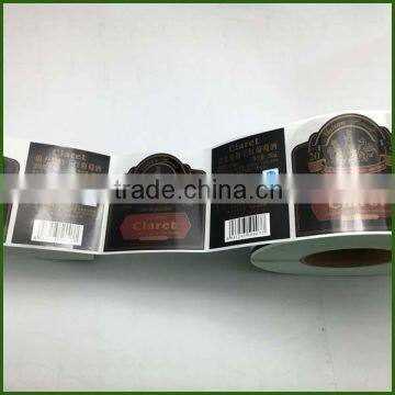 New Design Custom Die Cut Glass Bottle Stickers/wine Bottle Stickers/claret Bottle Stickers photo-2