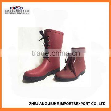 Rubber Lace Up Rain Boots for women