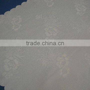 White polyester flower pattern jacquard table cover