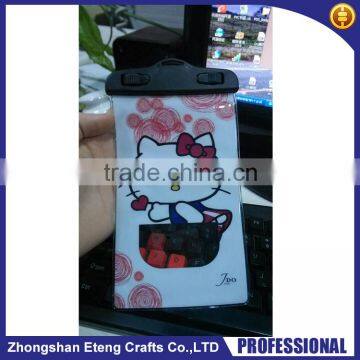 Customized printing cartoon mobile phone bag waterproof,cell phone waterproof pouch