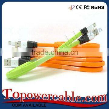 Flat Micro Male Usb2.0 To Male Usb Cable For Samsung S7 photo-2