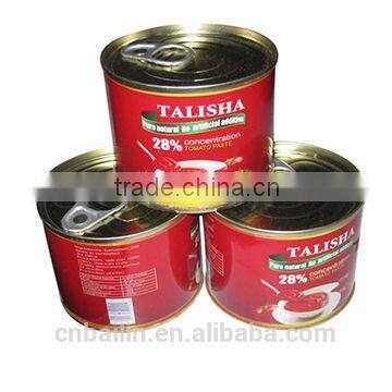 Sell 210gm canned tomato paste,brix:22-24%