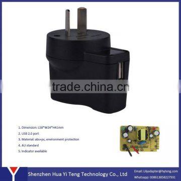 5v1a AU two prong plug certificated Power Adapter