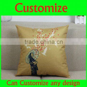 Custom print cotton fabric lumber support pillow