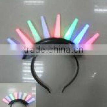 2015 Hot Selling 8 LED Flashing Mohawk Fiber Optic Headband