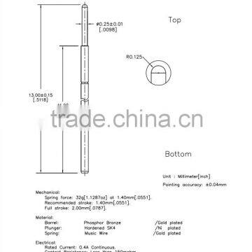 SP1-035130-D01 PCB test probe needle in socket and mobile phone motherboard testing