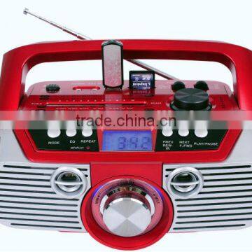 Good Quality Display USB SD Rechargeable China Portable Digital Boombox (Without Cassette)