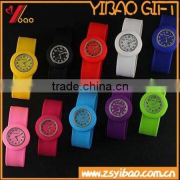 Custom detachable circle silicone slap watch