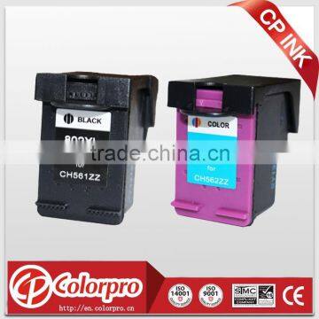 Reman inkjet for HP 802 black factory ink cartridge for HP 802 printer ink cartridge