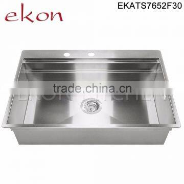 Professional Customized Sizes Kitchen Stainlees Steel Handmade Sinks photo-2