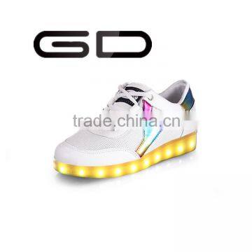 GD 2015 Hot selling emitting luminous glowing casual shoes men and women led shoes for adults led