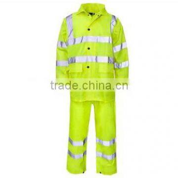 EN20471 2016 Green 100% Polyester 3M Reflective Raincoat Quality Choice photo-3