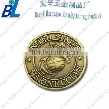 3D embossed zinc alloy antique coin