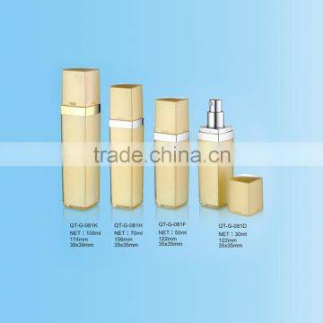 Plastic Cosmetic Bottle Empty Square Acrylic Container Acryl Series 30ml 50ml 70ml 100ml