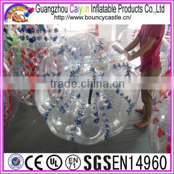 2016 hot sale PVC bumper bubble ball for soccer