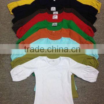 Puff shirts top for children 2000pcs in stock,Baby tank top in stock,Cheap Blouses&Tops for girls