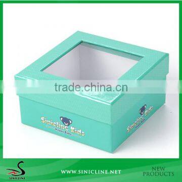 Sinicline Custom made Lid box with window gift box for children