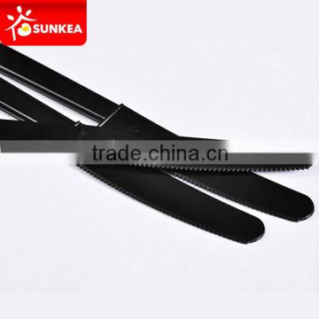 Disposable plastic kitchen black knives