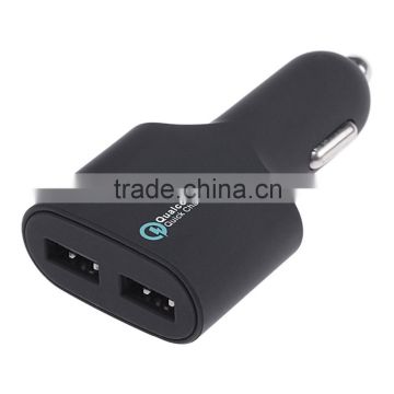 Dual ports fast speed QC2.0 car charger 5v 2.4a 9v1.8a 12v 1.5a output