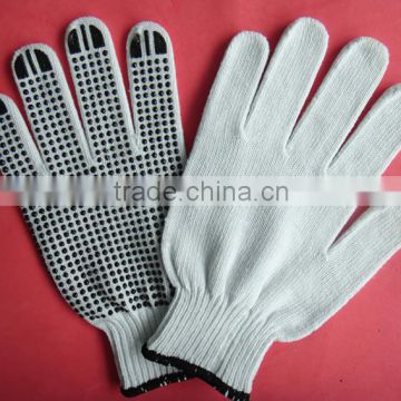 7gauge 10gauge pvc dotted cotton gloves, industrial work glove