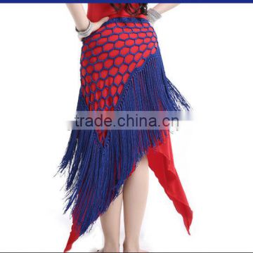 Wuchieal new design knitted belly dance hip scarf on sale (YL129-1)